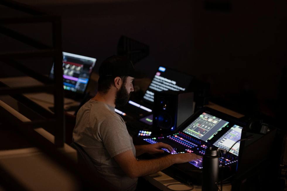 Running sound from the back of the sanctuary